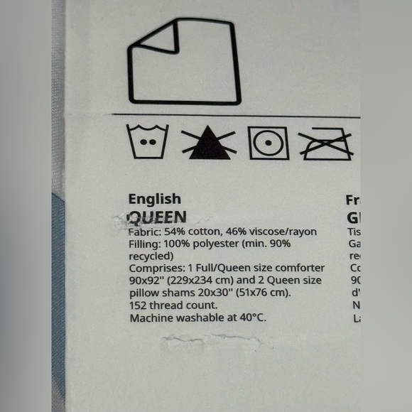 Ikea Full/Queen comforter and 2 pillowcase - Picture 5 of 5